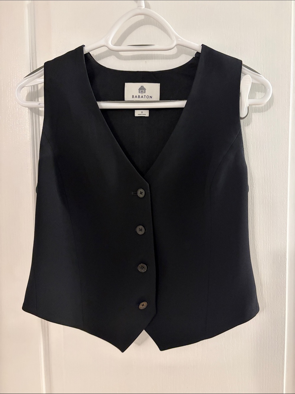 Babaton Deniro Black Button Vest